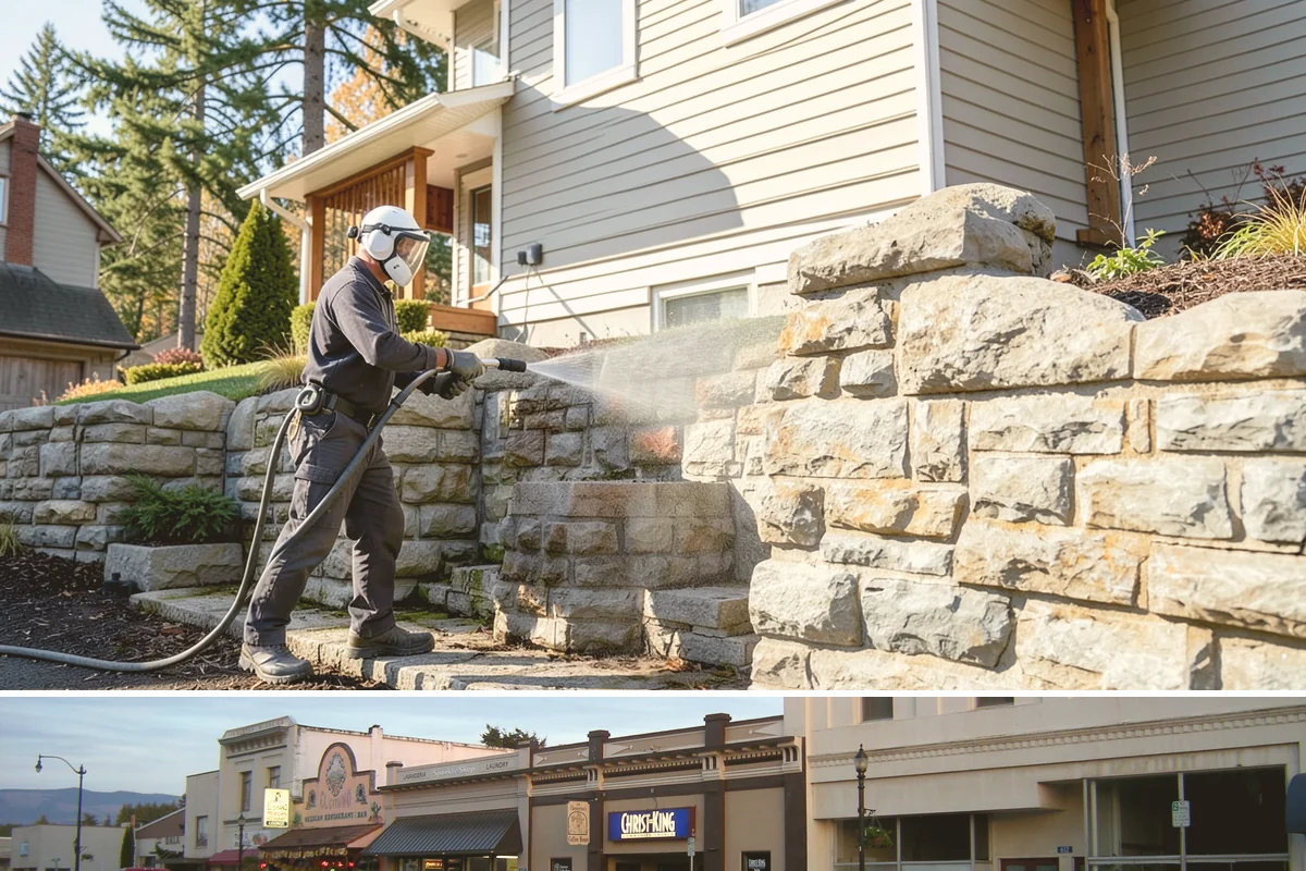 Hardwood Deck Cleaning in Burlington, Skagit County, WA - Clean hardwood decks in dry summer weather so the dense boards fully dry before oiling.