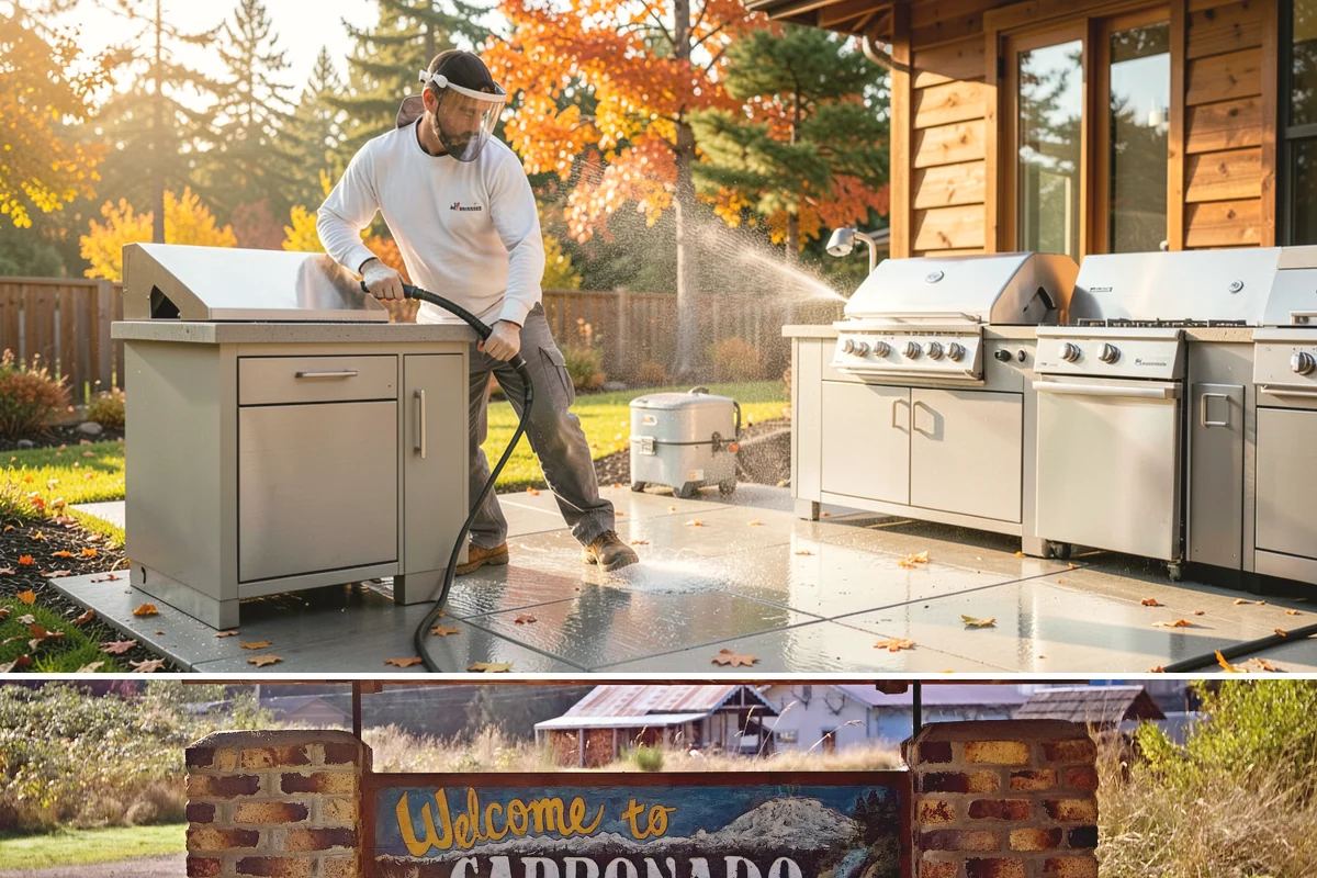 Hardwood Deck Cleaning in Carbonado, Pierce County, WA - Clean hardwood decks in dry summer weather so the dense boards fully dry before oiling.