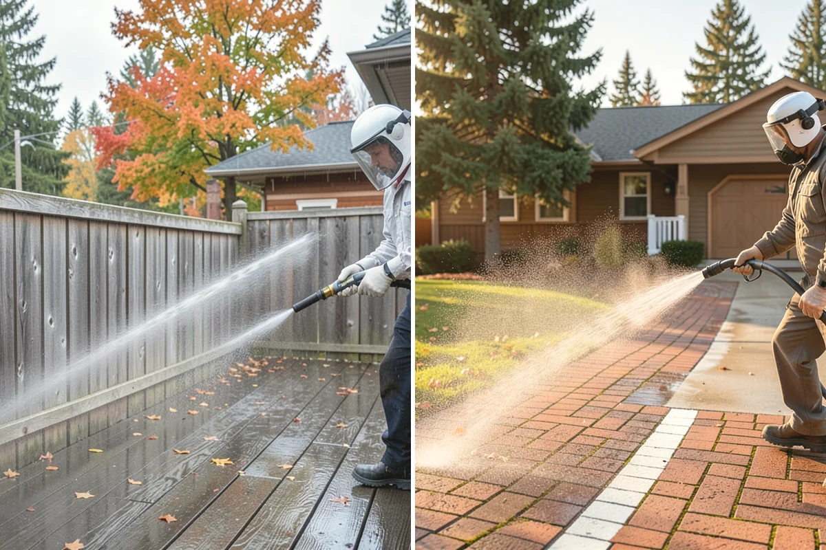 Hardwood Deck Cleaning in Carnation, King County, WA - Clear the deck and test a small area