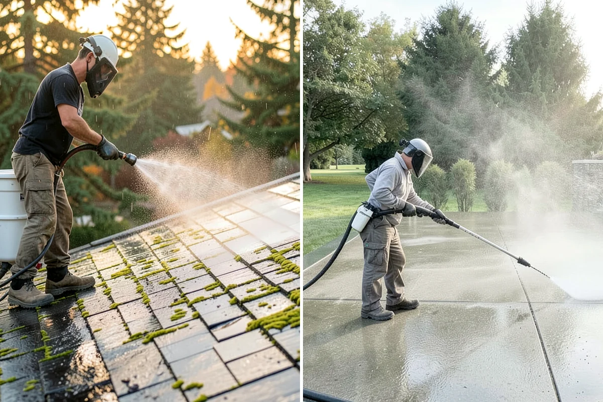 Hardwood Deck Cleaning in Clyde Hill, King County, WA - Clear the deck and test a small area