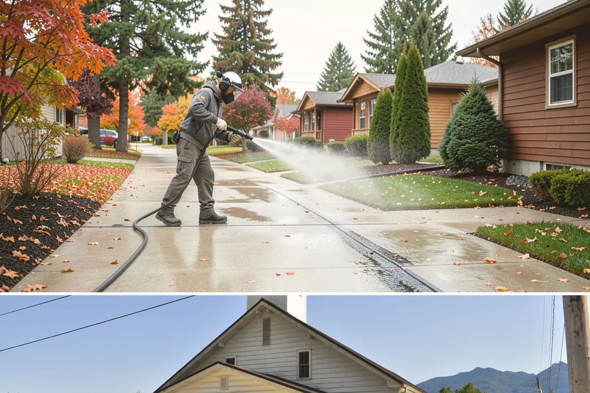 Hardwood Deck Cleaning in Concrete, Skagit County, WA - Clean hardwood decks in dry summer weather so the dense boards fully dry before oiling.