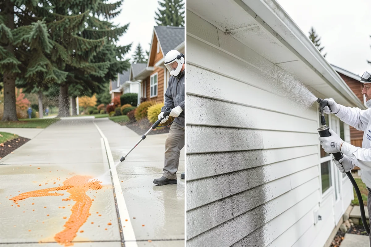 Hardwood Deck Cleaning in Covington, King County, WA - Clear the deck and test a small area