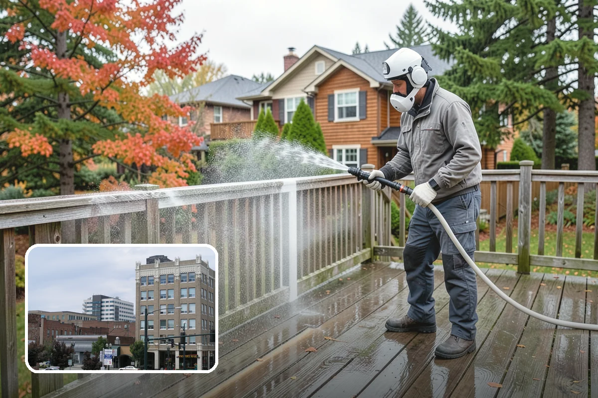 Hardwood Deck Cleaning in Everett, Snohomish County, WA - Restores rich hardwood color and depth