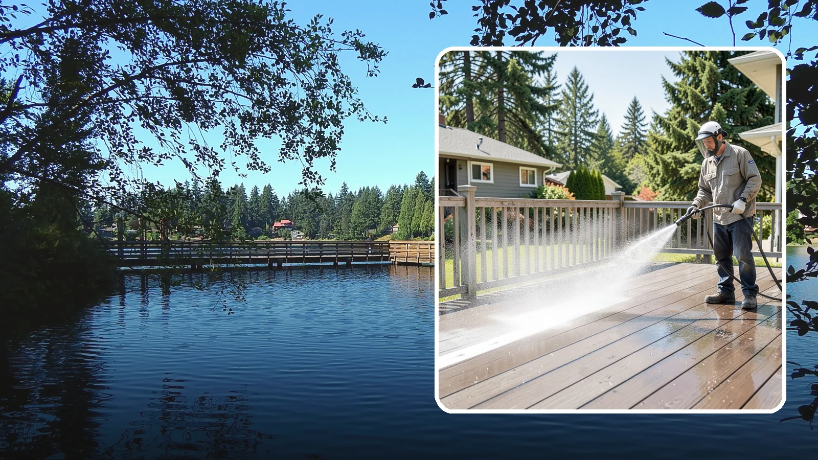 Hardwood Deck Cleaning in Federal Way, King County, WA - Clean dense hardwood decks like ipe with methods that preserve the oil-rich, tight grain.