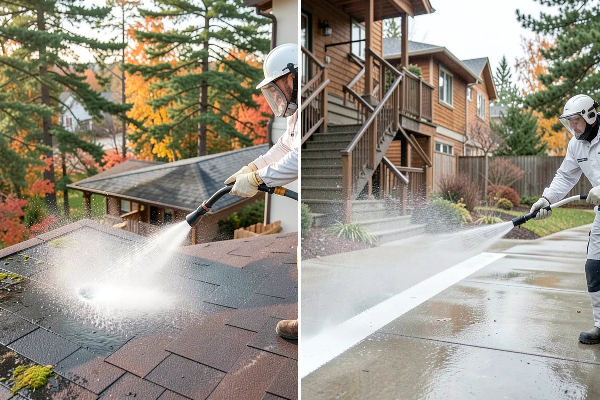 Hardwood Deck Cleaning in Federal Way, King County, WA - Clear the deck and test a small area