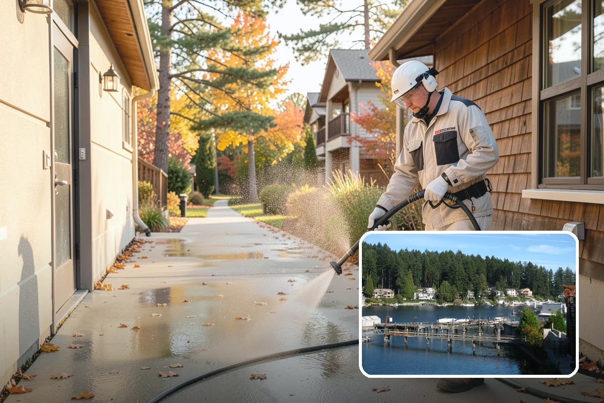 Hardwood Deck Cleaning in Gig Harbor, Pierce County, WA - Restores rich hardwood color and depth