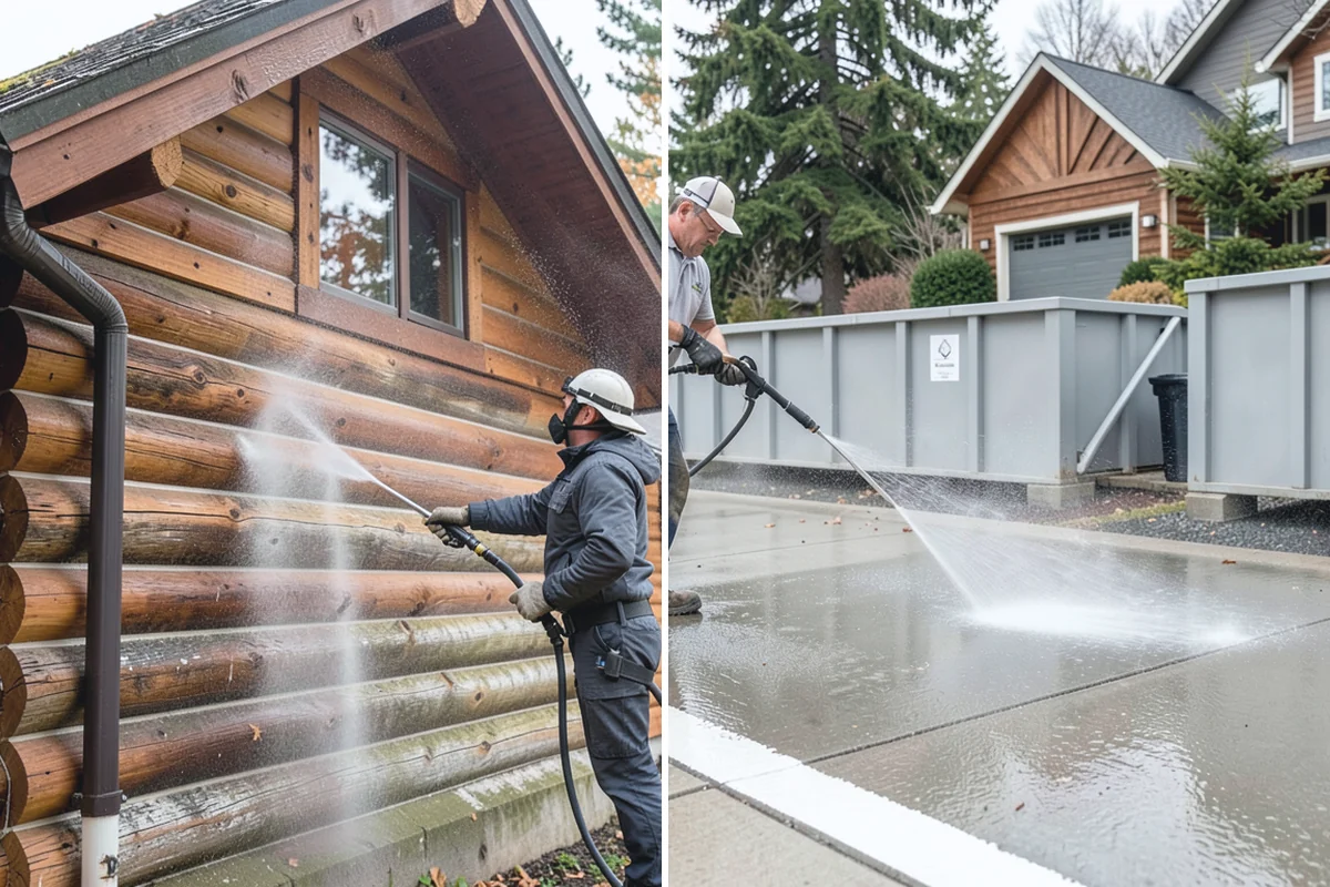 Hardwood Deck Cleaning in Granite Falls, Snohomish County, WA - Clear the deck and test a small area