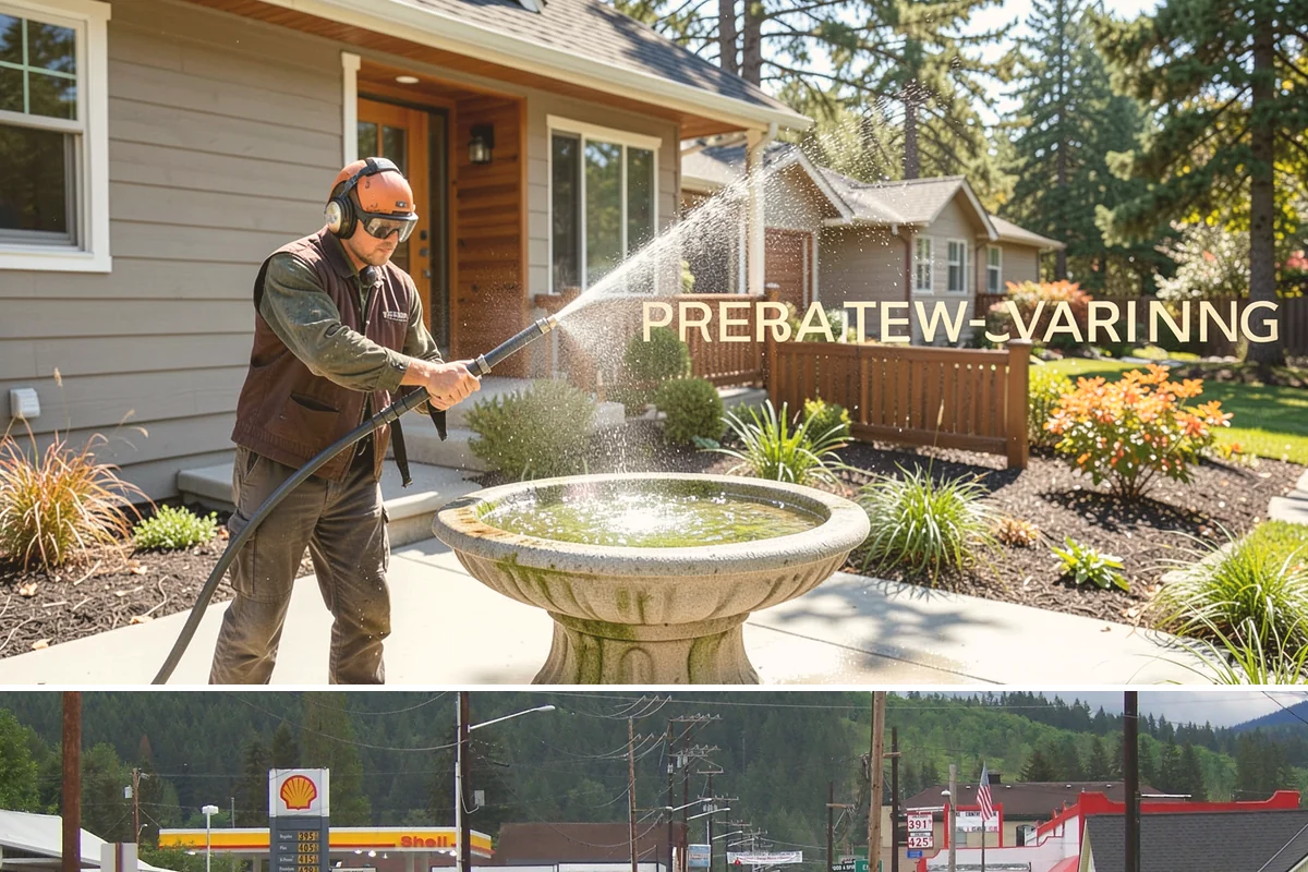 Hardwood Deck Cleaning in Granite Falls, Snohomish County, WA - Clean hardwood decks in dry summer weather so the dense boards fully dry before oiling.