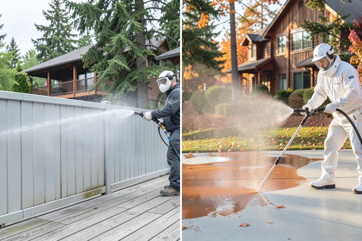 Hardwood Deck Cleaning in Hamilton, Skagit County, WA - Clear the deck and test a small area