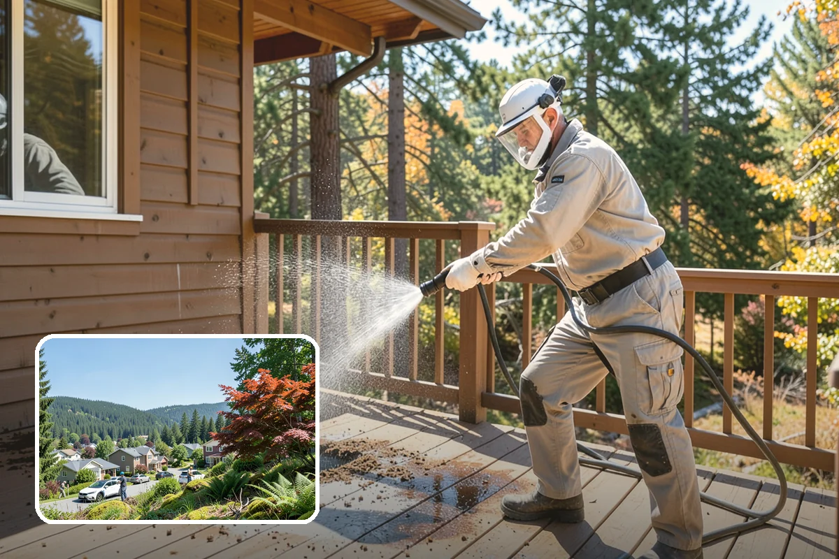 Hardwood Deck Cleaning in Index, Snohomish County, WA - Restores rich hardwood color and depth