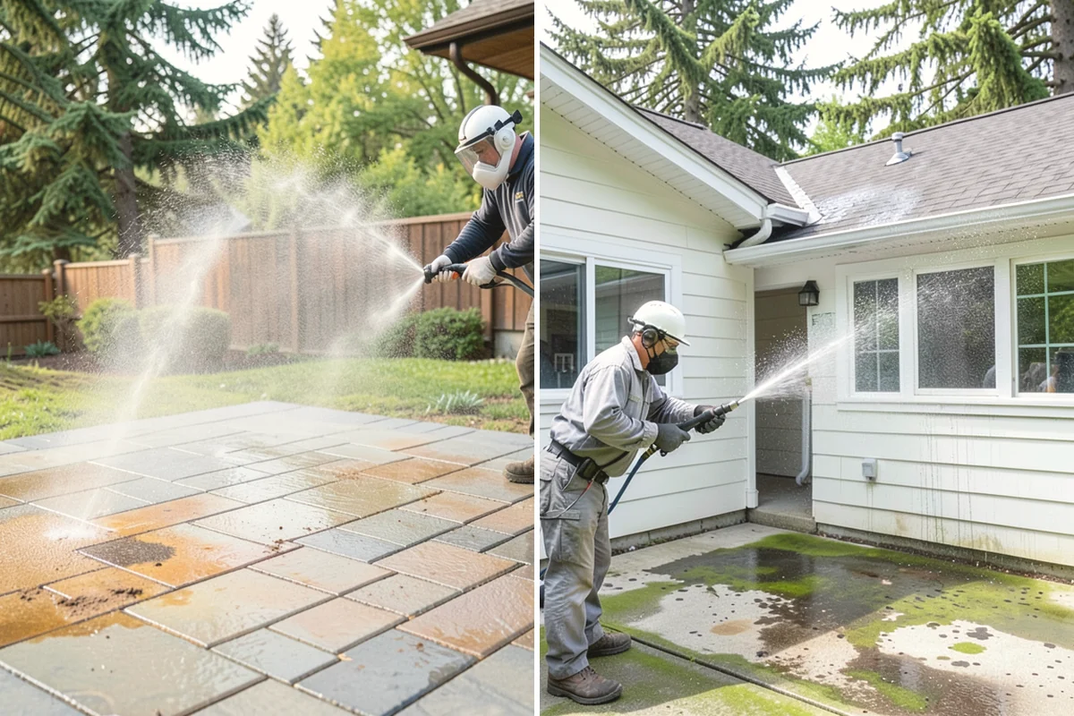 Hardwood Deck Cleaning in Issaquah, King County, WA - Clear the deck and test a small area