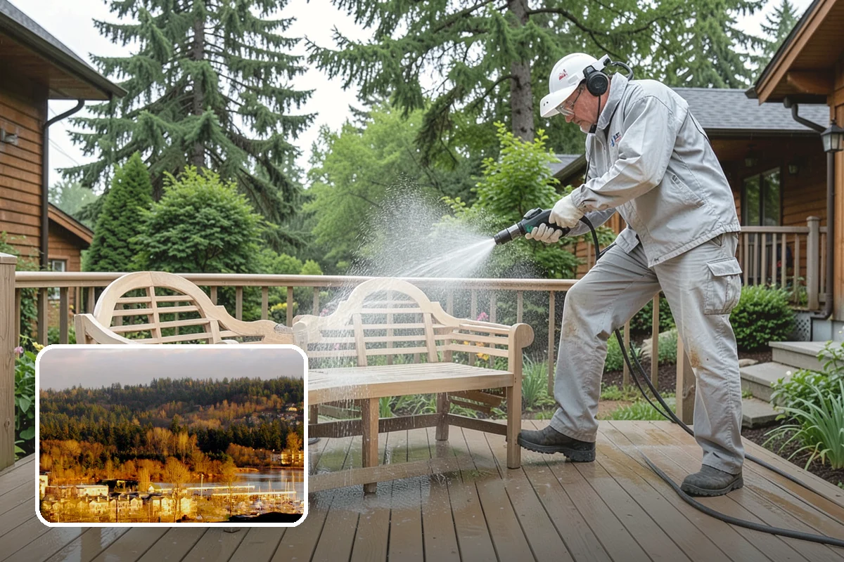 Hardwood Deck Cleaning in Kenmore, King County, WA - Restores rich hardwood color and depth