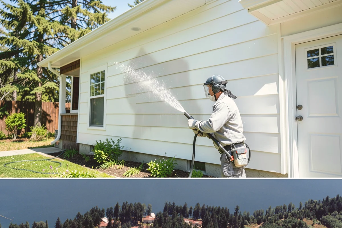 Hardwood Deck Cleaning in Lakewood, Pierce County, WA - Clean hardwood decks in dry summer weather so the dense boards fully dry before oiling.