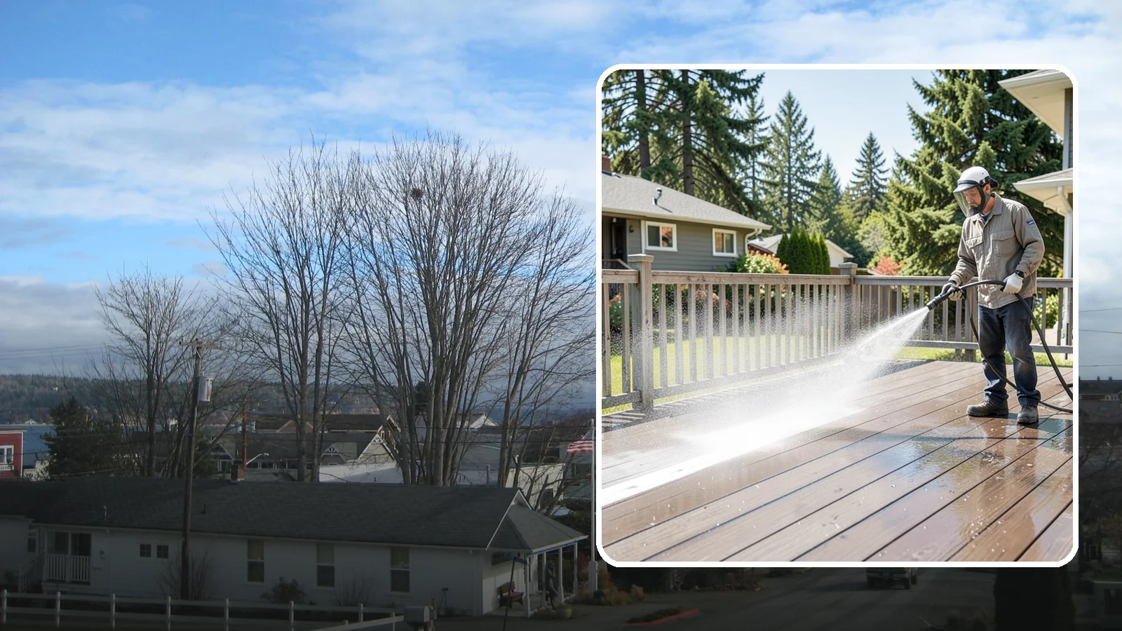 Hardwood Deck Cleaning in Langley, Island County, WA - Clean dense hardwood decks like ipe with methods that preserve the oil-rich, tight grain.