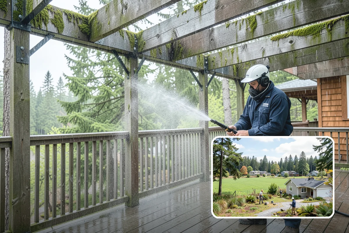 Hardwood Deck Cleaning in Lyman, Skagit County, WA - Restores rich hardwood color and depth