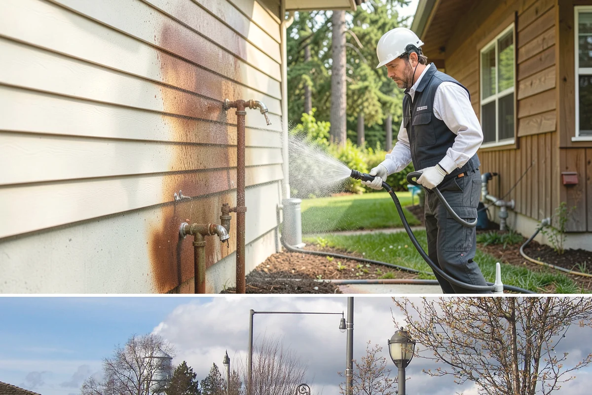Hardwood Deck Cleaning in Marysville, Snohomish County, WA - Clean hardwood decks in dry summer weather so the dense boards fully dry before oiling.