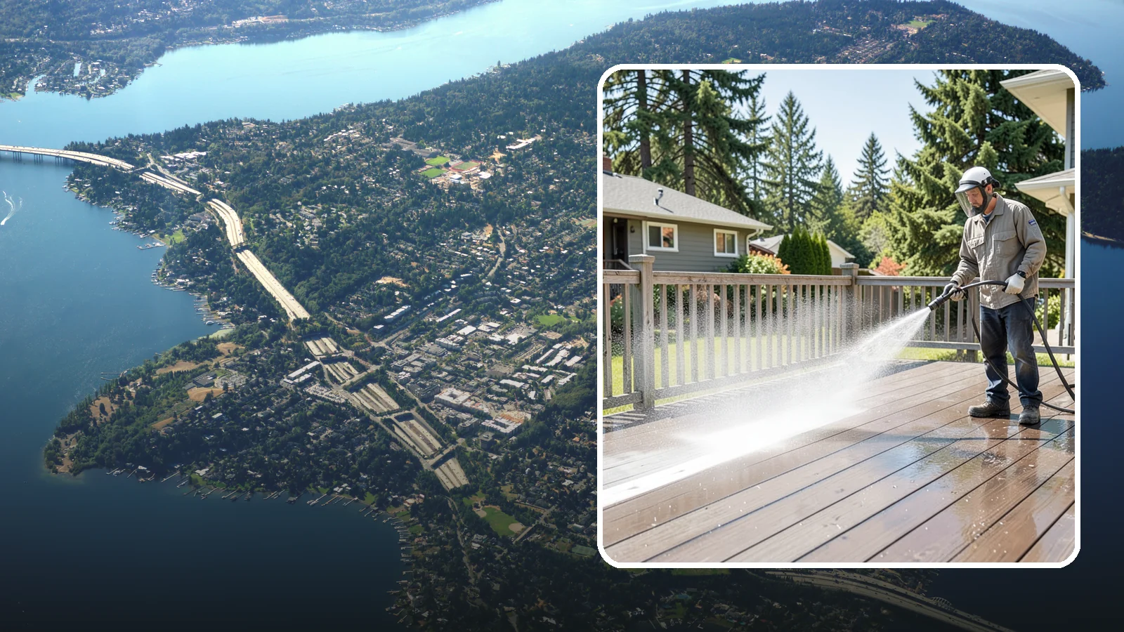 Hardwood Deck Cleaning in Mercer Island, King County, WA - Clean dense hardwood decks like ipe with methods that preserve the oil-rich, tight grain.