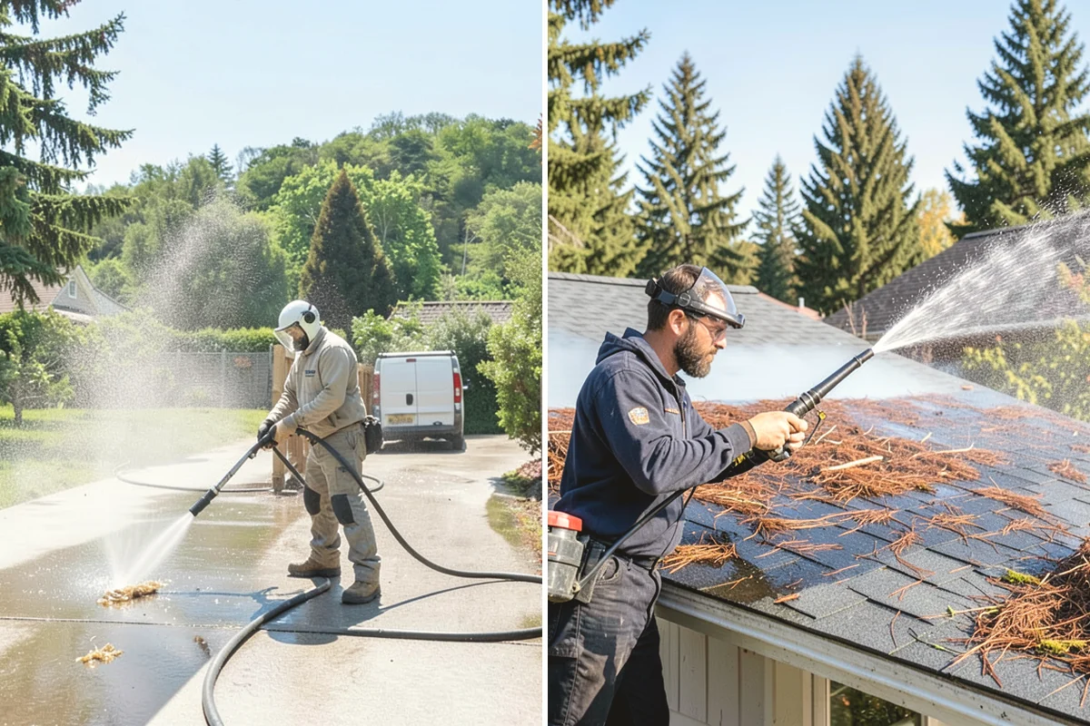 Hardwood Deck Cleaning in Mill Creek, Snohomish County, WA - Clear the deck and test a small area