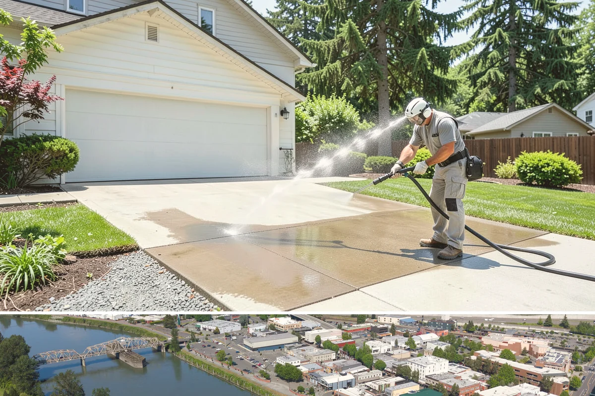 Hardwood Deck Cleaning in Mount Vernon, Skagit County, WA - Clean hardwood decks in dry summer weather so the dense boards fully dry before oiling.
