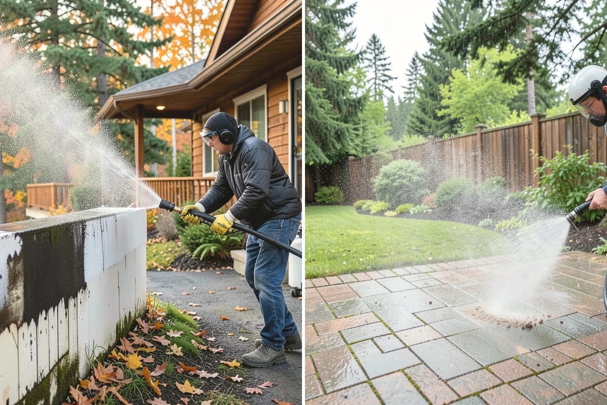 Hardwood Deck Cleaning in Mountlake Terrace, Snohomish County, WA - Clear the deck and test a small area