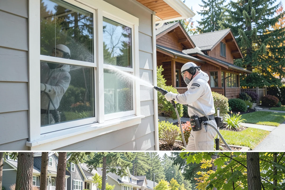 Hardwood Deck Cleaning in Normandy Park, King County, WA - Clean hardwood decks in dry summer weather so the dense boards fully dry before oiling.