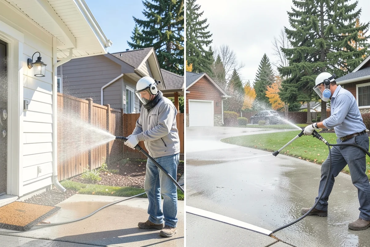 Hardwood Deck Cleaning in North Bend, King County, WA - Clear the deck and test a small area