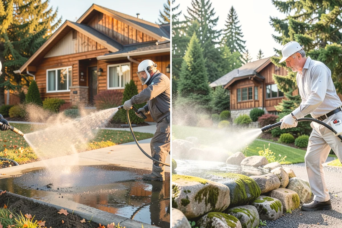 Hardwood Deck Cleaning in Oak Harbor, Island County, WA - Clear the deck and test a small area