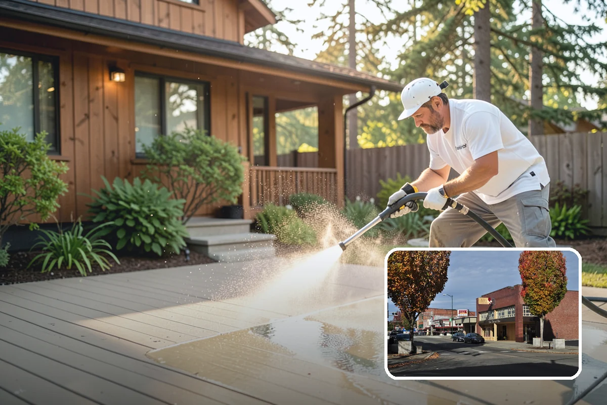 Hardwood Deck Cleaning in Puyallup, Pierce County, WA - Restores rich hardwood color and depth