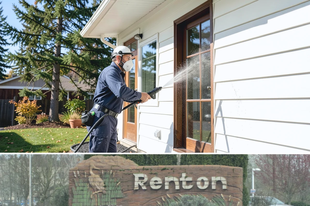 Hardwood Deck Cleaning in Renton, King County, WA - Clean hardwood decks in dry summer weather so the dense boards fully dry before oiling.