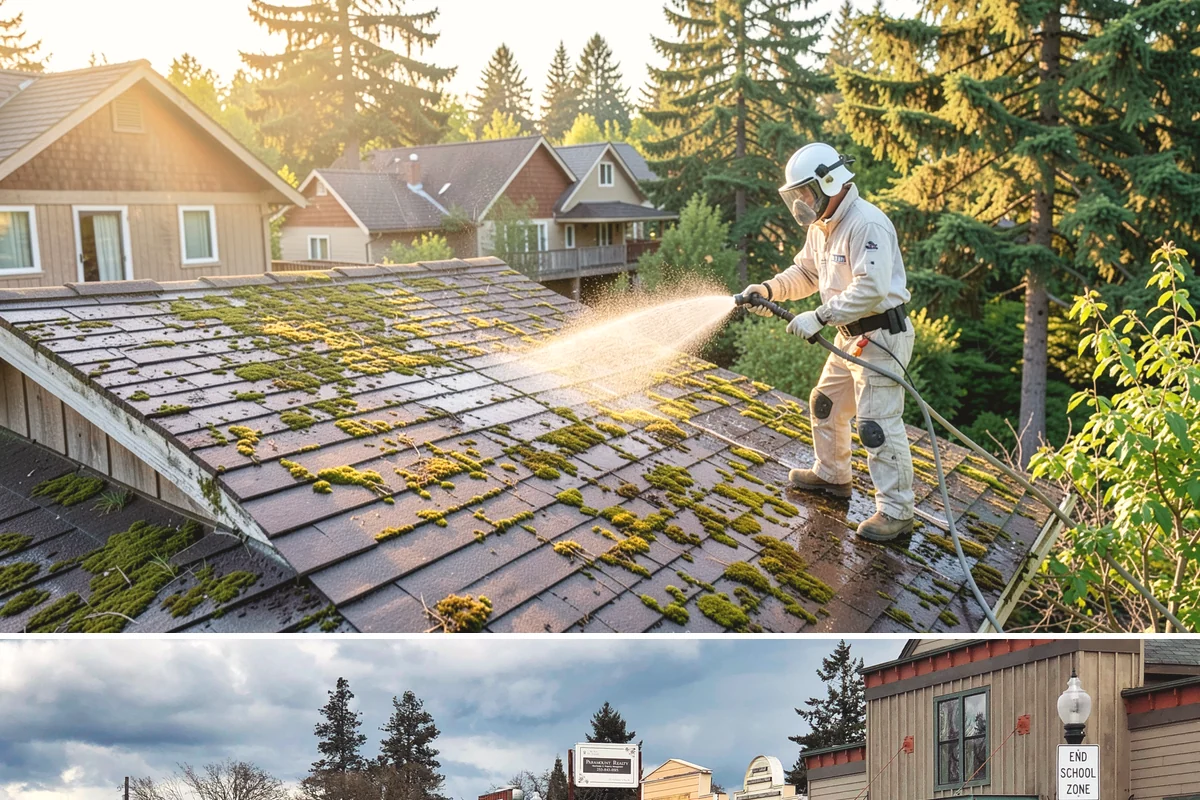 Hardwood Deck Cleaning in Roy, Pierce County, WA - Clean hardwood decks in dry summer weather so the dense boards fully dry before oiling.