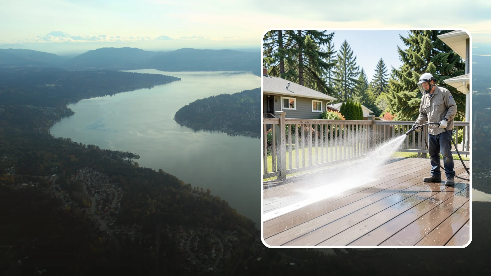 Hardwood Deck Cleaning in Sammamish, King County, WA - Clean dense hardwood decks like ipe with methods that preserve the oil-rich, tight grain.