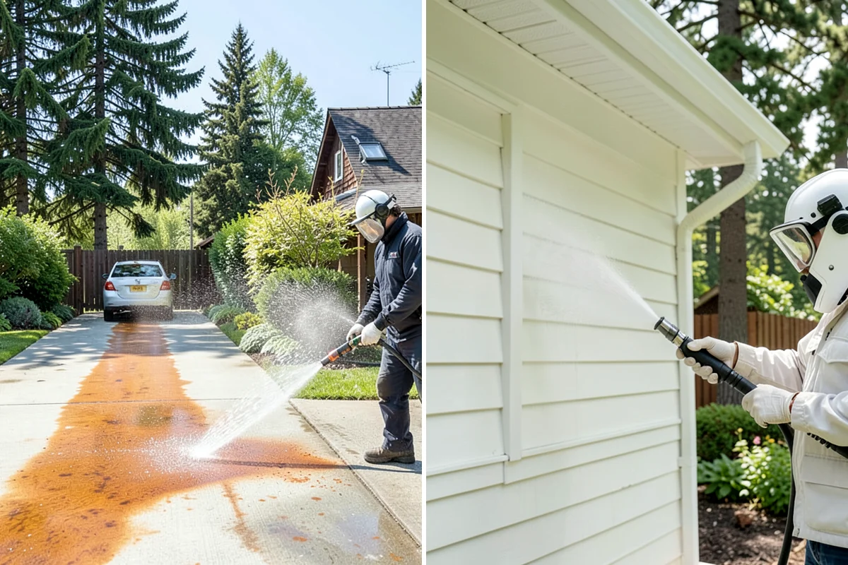 Hardwood Deck Cleaning in SeaTac, King County, WA - Clear the deck and test a small area
