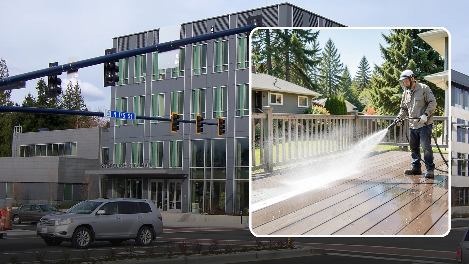 Hardwood Deck Cleaning in Shoreline, King County, WA - Clean dense hardwood decks like ipe with methods that preserve the oil-rich, tight grain.