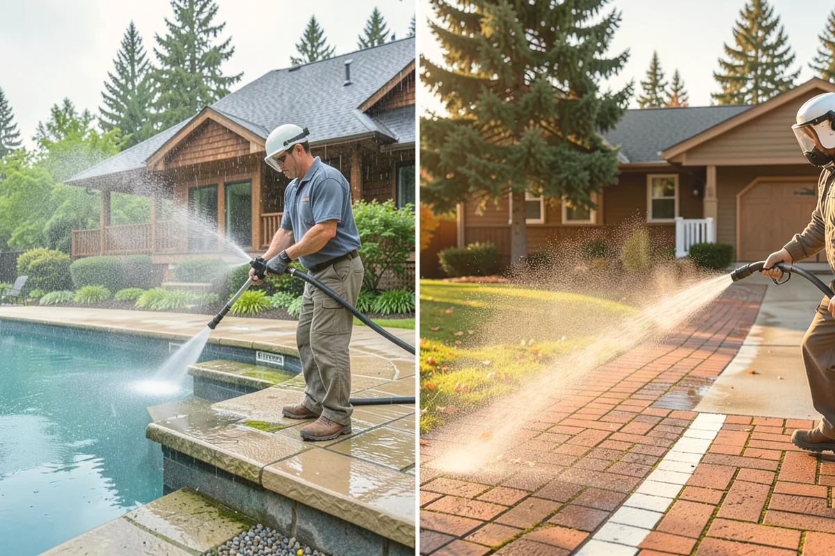 Hardwood Deck Cleaning in Snohomish, Snohomish County, WA - Clear the deck and test a small area