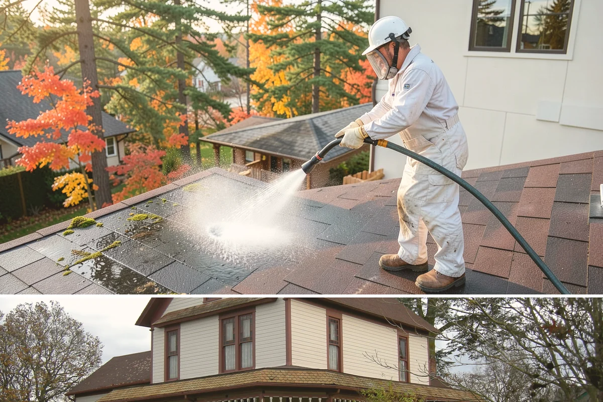 Hardwood Deck Cleaning in Sumner, Pierce County, WA - Clean hardwood decks in dry summer weather so the dense boards fully dry before oiling.