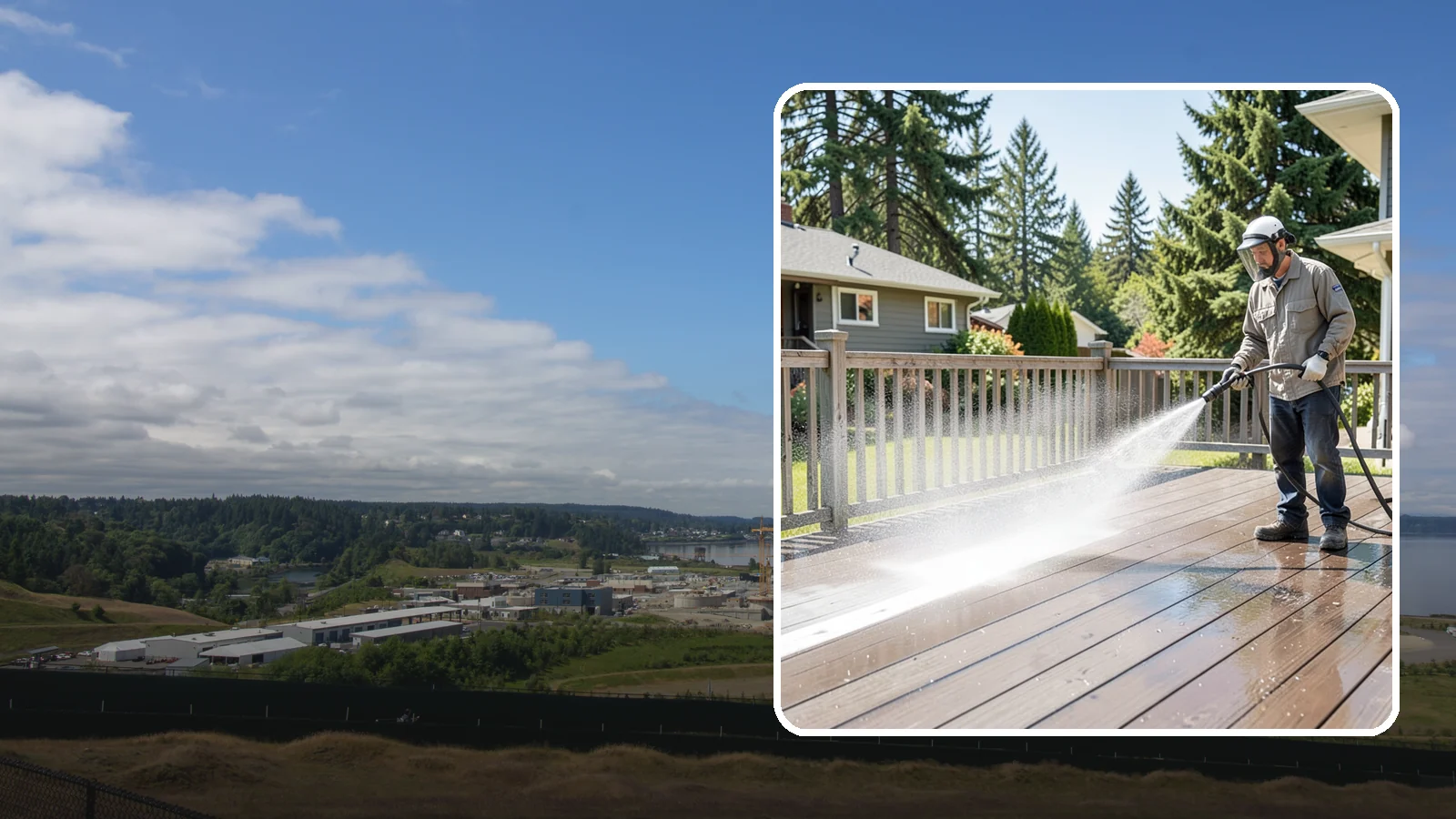 Hardwood Deck Cleaning in University Place, Pierce County, WA - Clean dense hardwood decks like ipe with methods that preserve the oil-rich, tight grain.