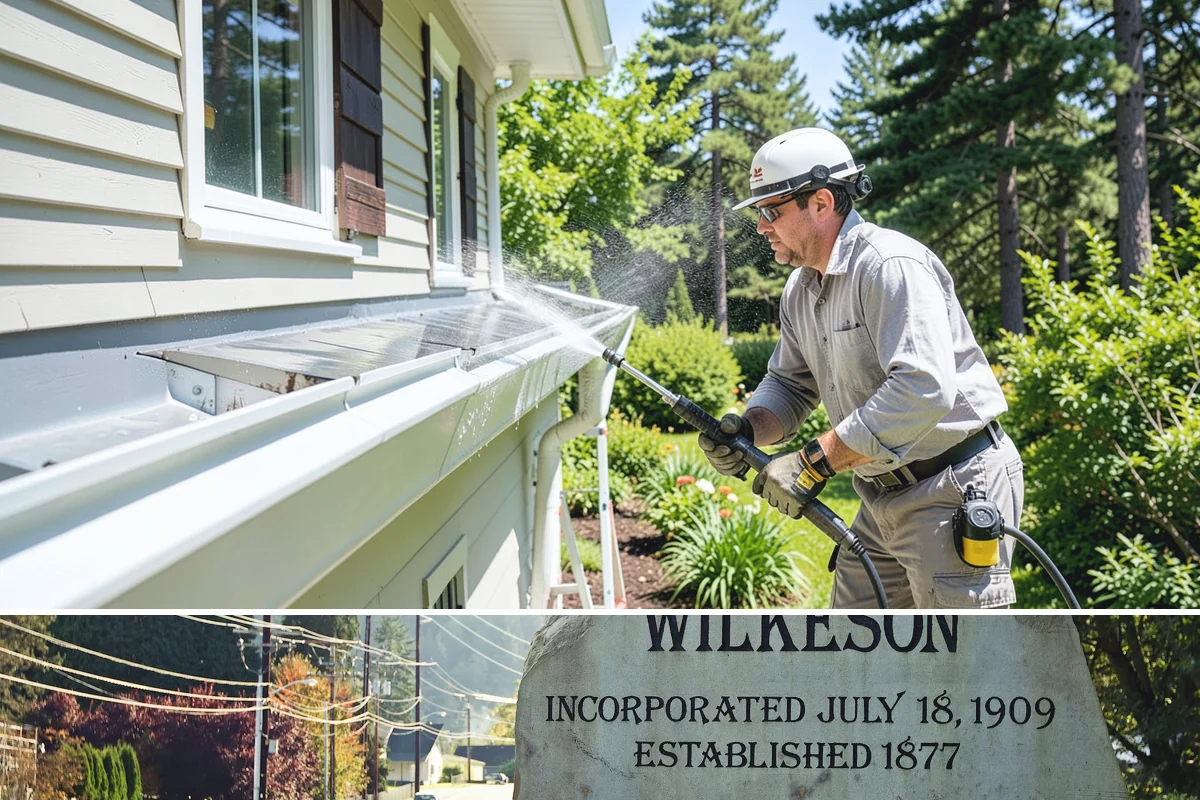 Hardwood Deck Cleaning in Wilkeson, Pierce County, WA - Clean hardwood decks in dry summer weather so the dense boards fully dry before oiling.