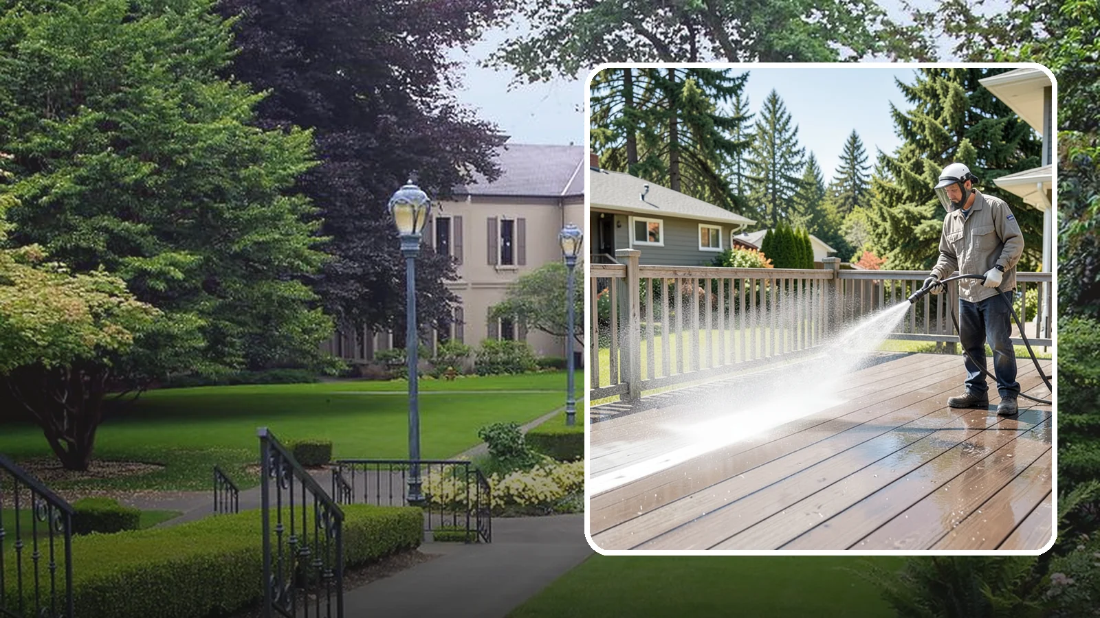 Hardwood Deck Cleaning in Woodinville, King County, WA - Clean dense hardwood decks like ipe with methods that preserve the oil-rich, tight grain.