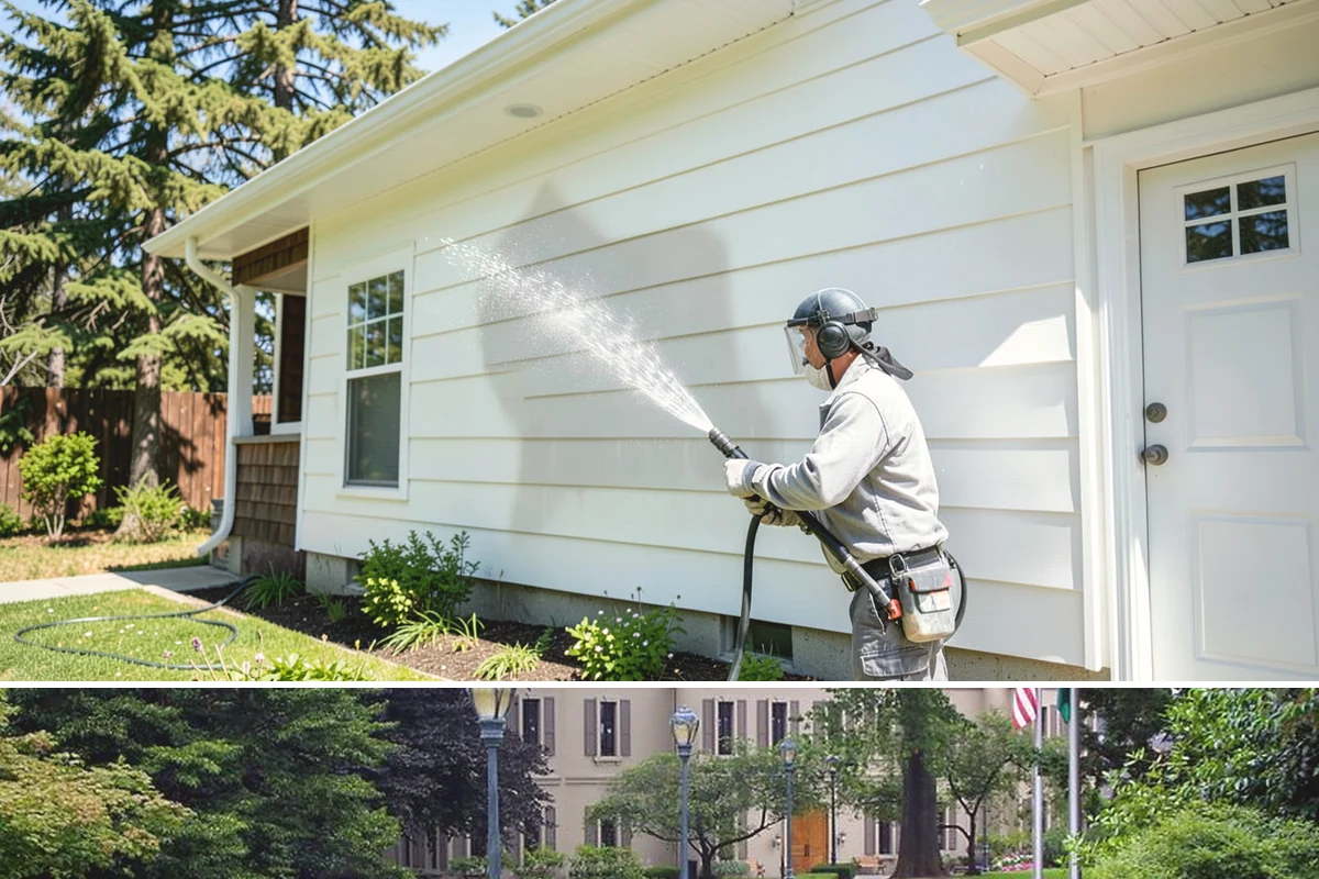 Hardwood Deck Cleaning in Woodinville, King County, WA - Clean hardwood decks in dry summer weather so the dense boards fully dry before oiling.