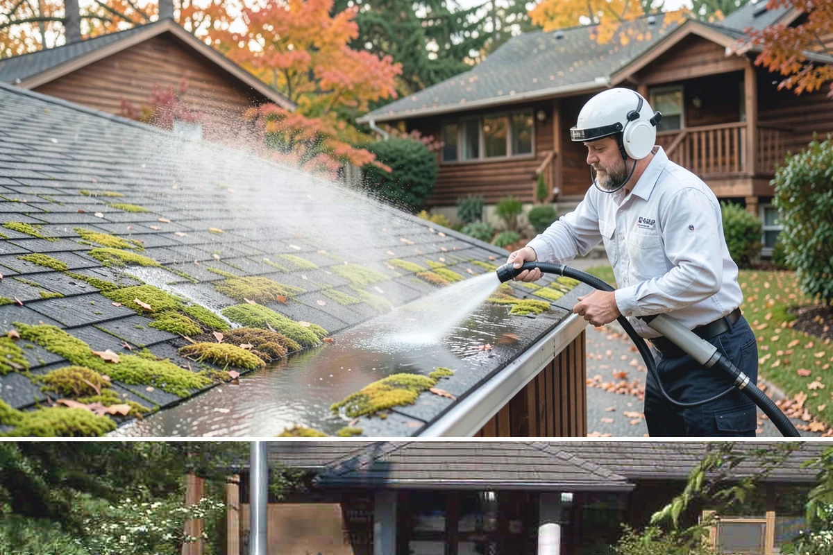 Hardwood Deck Cleaning in Yarrow Point, King County, WA - Clean hardwood decks in dry summer weather so the dense boards fully dry before oiling.