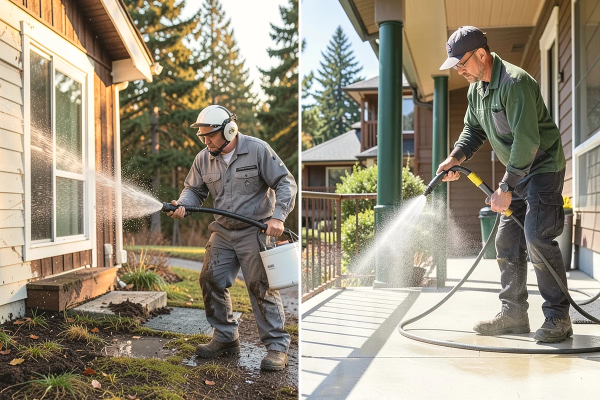 Heavy Equipment Cleaning in Anacortes, Skagit County, WA - Stage equipment over a contained wash area
