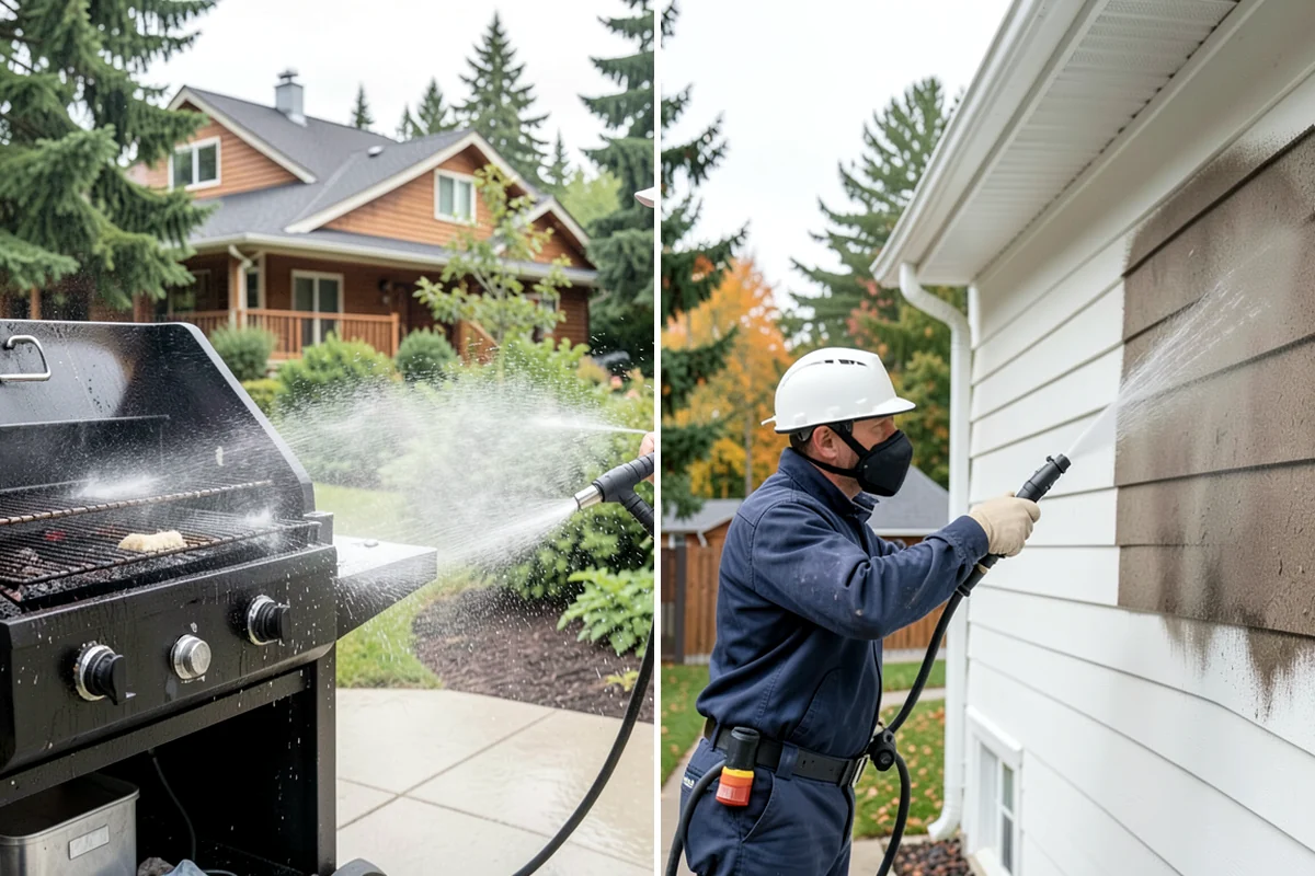 Heavy Equipment Cleaning in Federal Way, King County, WA - Stage equipment over a contained wash area