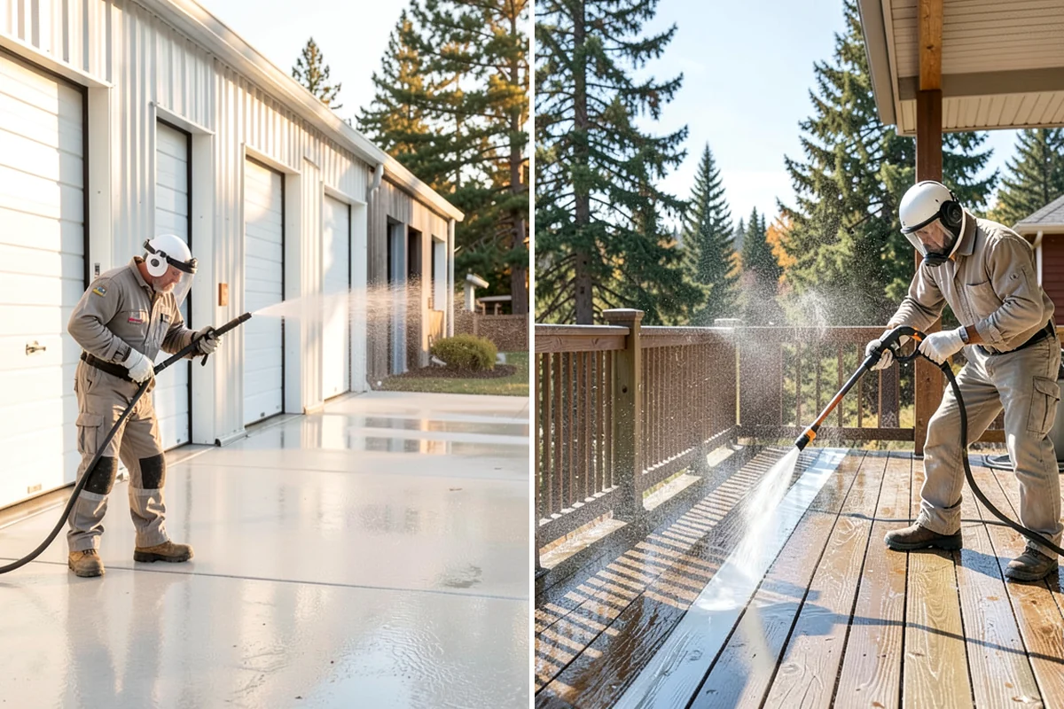 Heavy Equipment Cleaning in Gig Harbor, Pierce County, WA - Stage equipment over a contained wash area