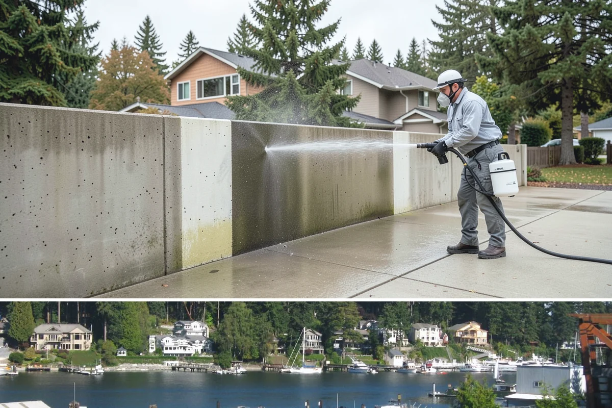 Heavy Equipment Cleaning in Gig Harbor, Pierce County, WA - Heavy equipment benefits from cleaning after every muddy project, especially through Washington's wet fall and winter seasons.