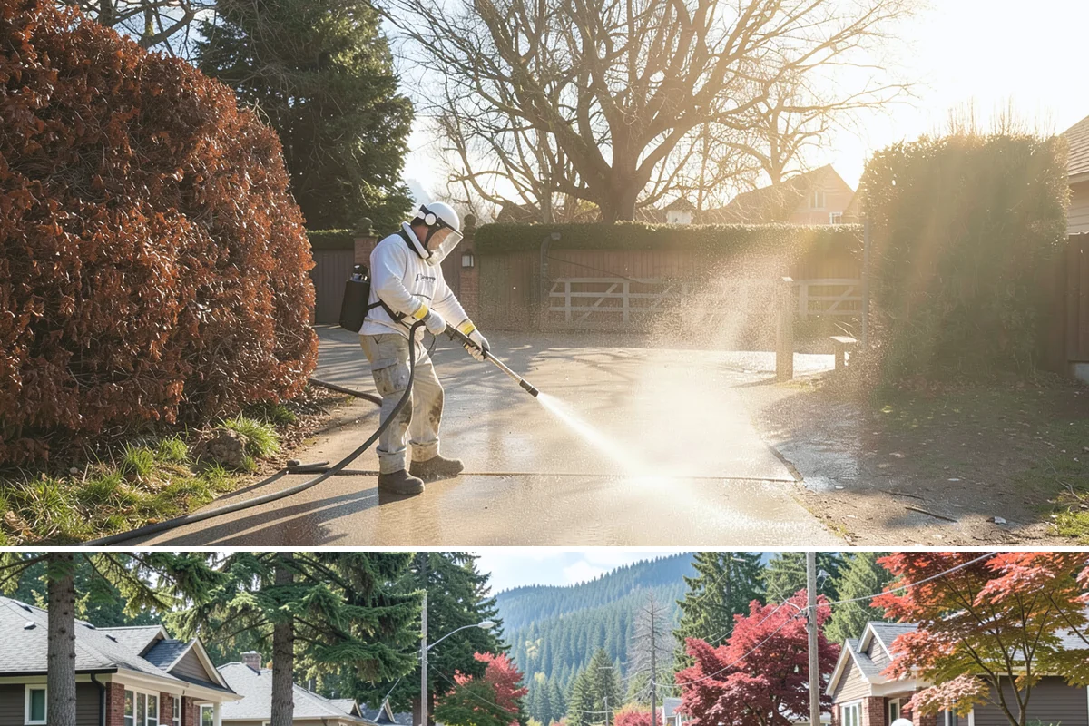 Heavy Equipment Cleaning in Hunts Point, King County, WA - Heavy equipment benefits from cleaning after every muddy project, especially through Washington's wet fall and winter seasons.