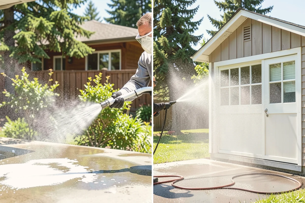 Heavy Equipment Cleaning in Langley, Island County, WA - Stage equipment over a contained wash area