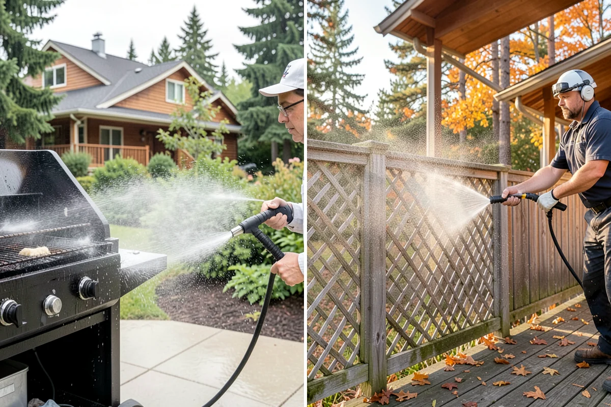 Heavy Equipment Cleaning in Shoreline, King County, WA - Stage equipment over a contained wash area