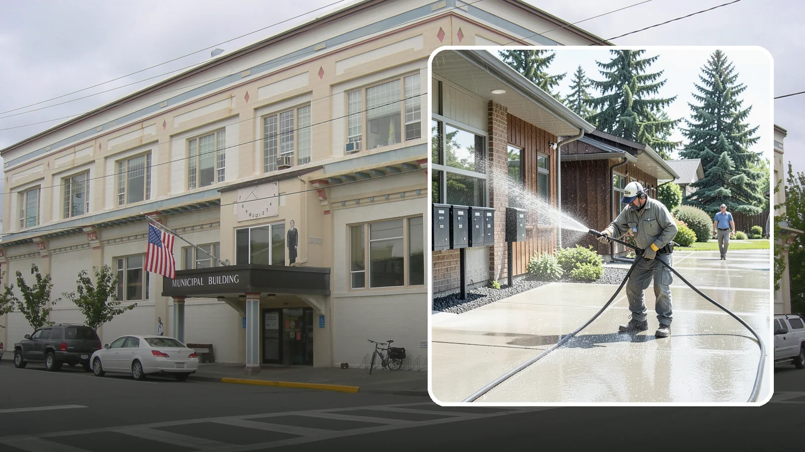 HOA Pressure Washing in Anacortes, Skagit County, WA - We help Washington homeowner associations maintain clean shared sidewalks, mailboxes, and community structures on a predictable...