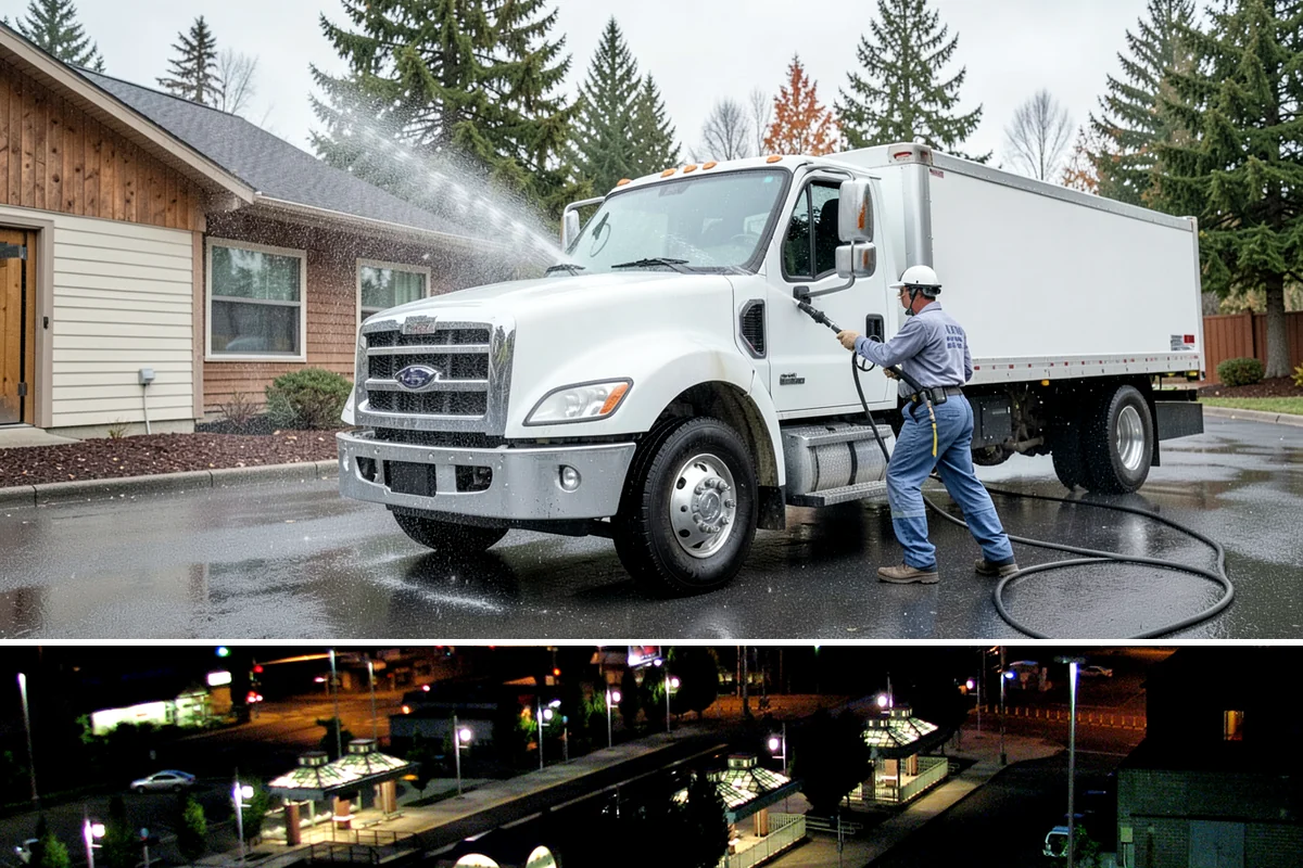 HOA Pressure Washing in Auburn, King County, WA - A spring deep clean paired with a fall moss treatment keeps community areas safe through Washington's wettest months.