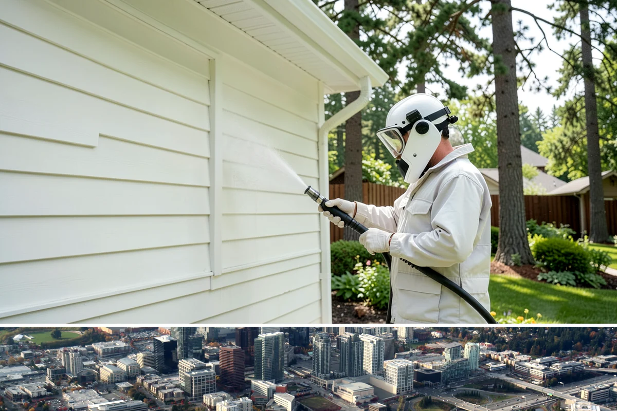 HOA Pressure Washing in Bellevue, King County, WA - A spring deep clean paired with a fall moss treatment keeps community areas safe through Washington's wettest months.